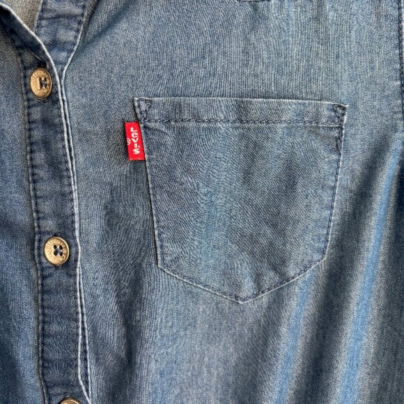 Levi's Chambray Button-Up Mini Dress - Girls L (12-13 yrs) - Picture 5 of 13